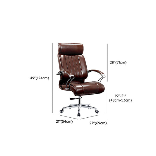 Silla de oficina moderna brazos fijos de cuero asiento ajustable altura silla de escritorio