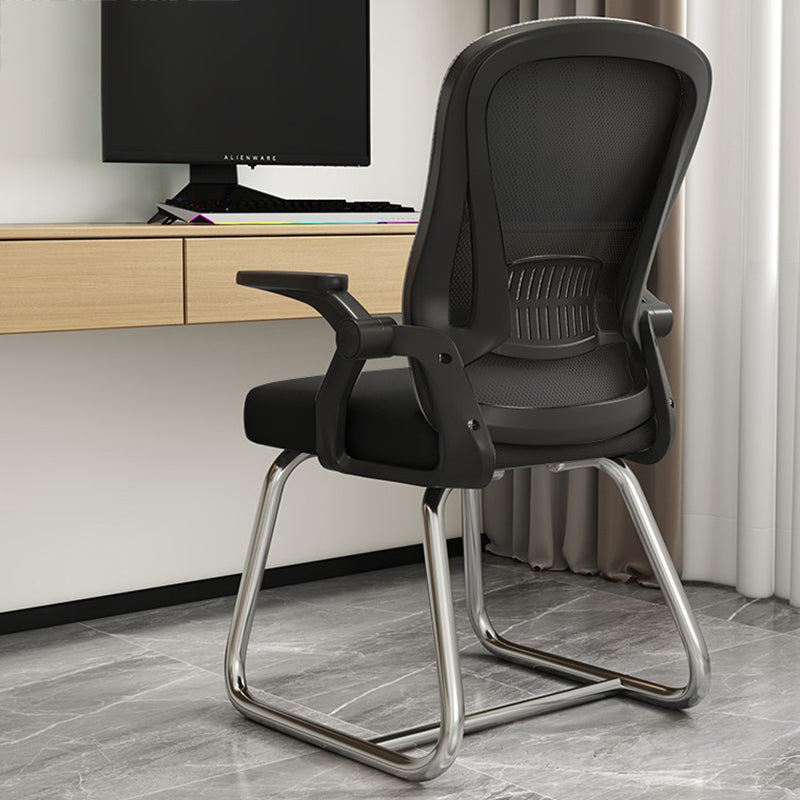 Chaise de bureau moderne chaise en maille à bras fixes avec dos respirant