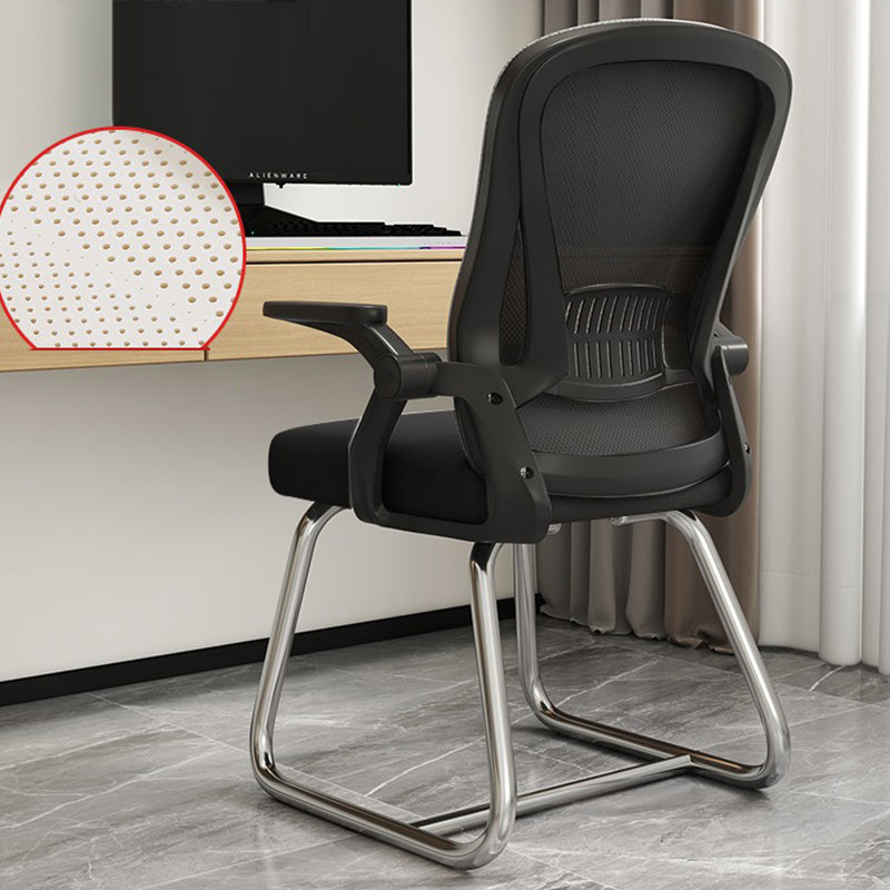 Chaise de bureau moderne chaise en maille à bras fixes avec dos respirant