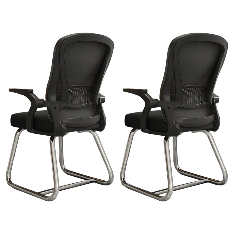 Chaise de bureau moderne chaise en maille à bras fixes avec dos respirant