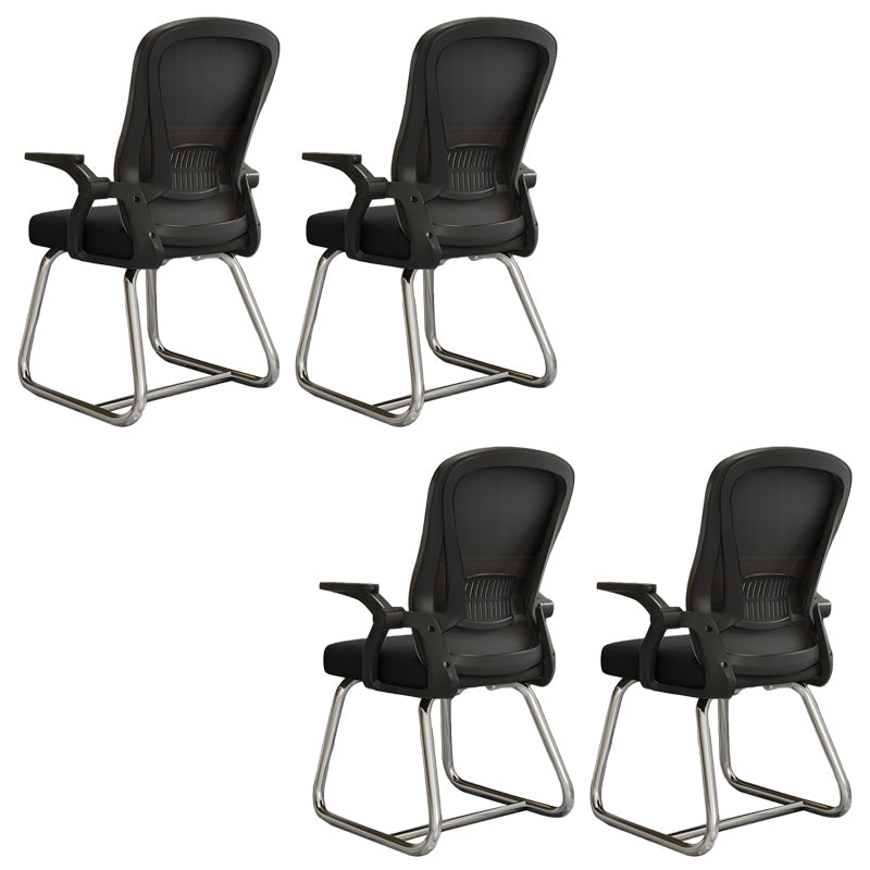 Chaise de bureau moderne chaise en maille à bras fixes avec dos respirant