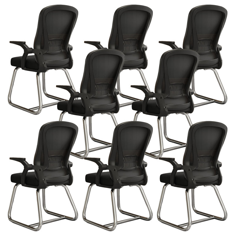 Chaise de bureau moderne chaise en maille à bras fixes avec dos respirant