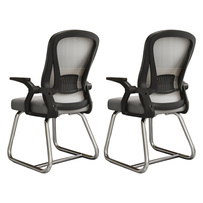 Chaise de bureau moderne chaise en maille à bras fixes avec dos respirant