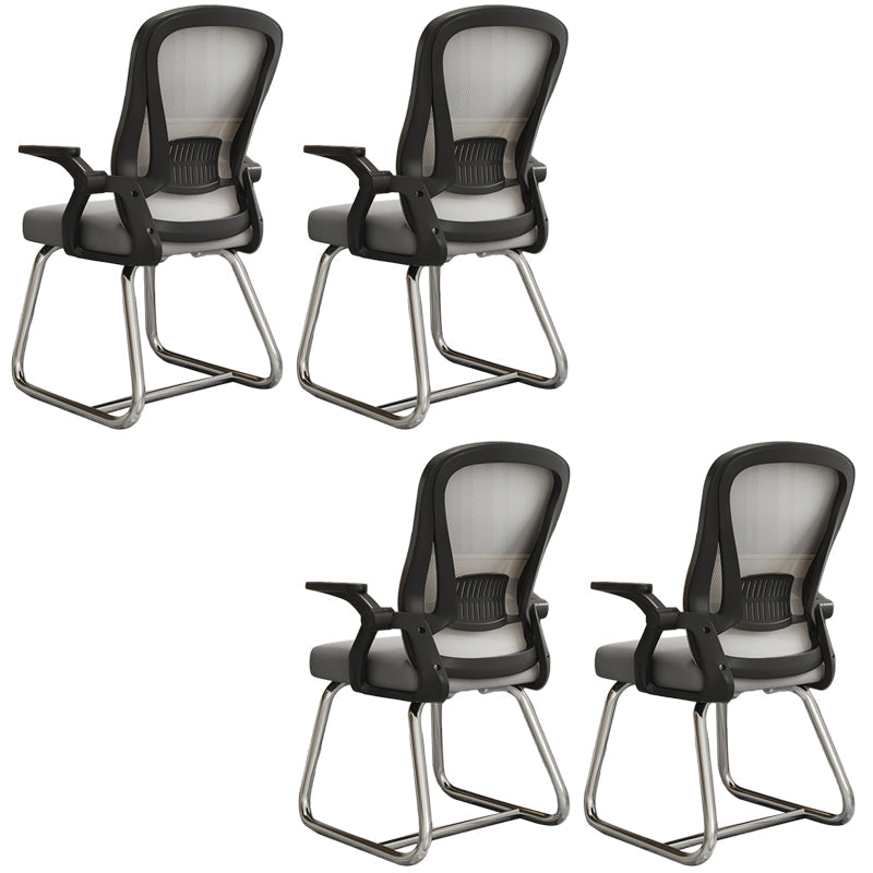 Chaise de bureau moderne chaise en maille à bras fixes avec dos respirant