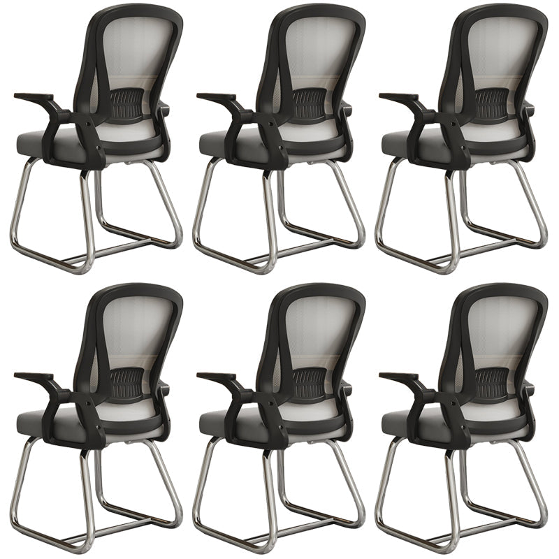 Chaise de bureau moderne chaise en maille à bras fixes avec dos respirant