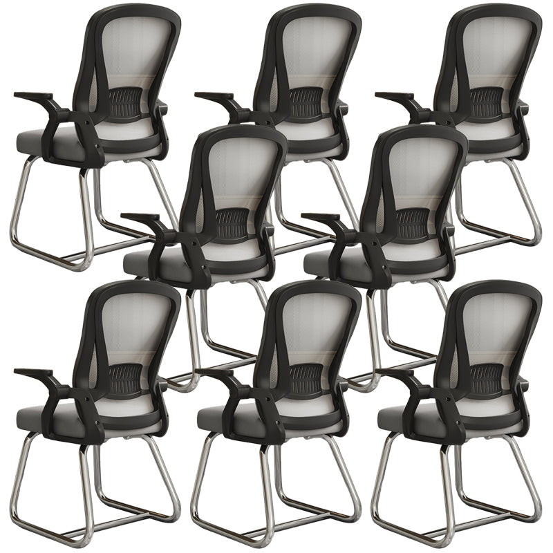 Chaise de bureau moderne chaise en maille à bras fixes avec dos respirant