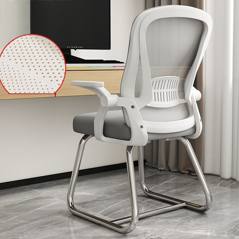 Chaise de bureau moderne chaise en maille à bras fixes avec dos respirant
