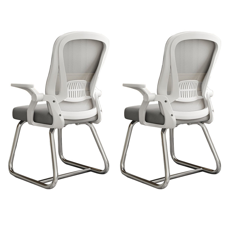 Chaise de bureau moderne chaise en maille à bras fixes avec dos respirant