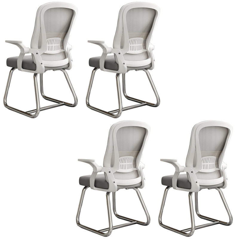 Chaise de bureau moderne chaise en maille à bras fixes avec dos respirant