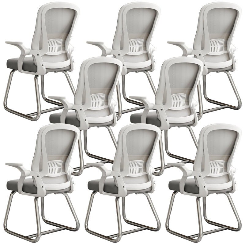 Chaise de bureau moderne chaise en maille à bras fixes avec dos respirant