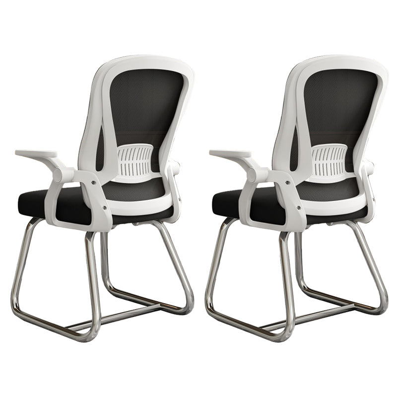 Chaise de bureau moderne chaise en maille à bras fixes avec dos respirant