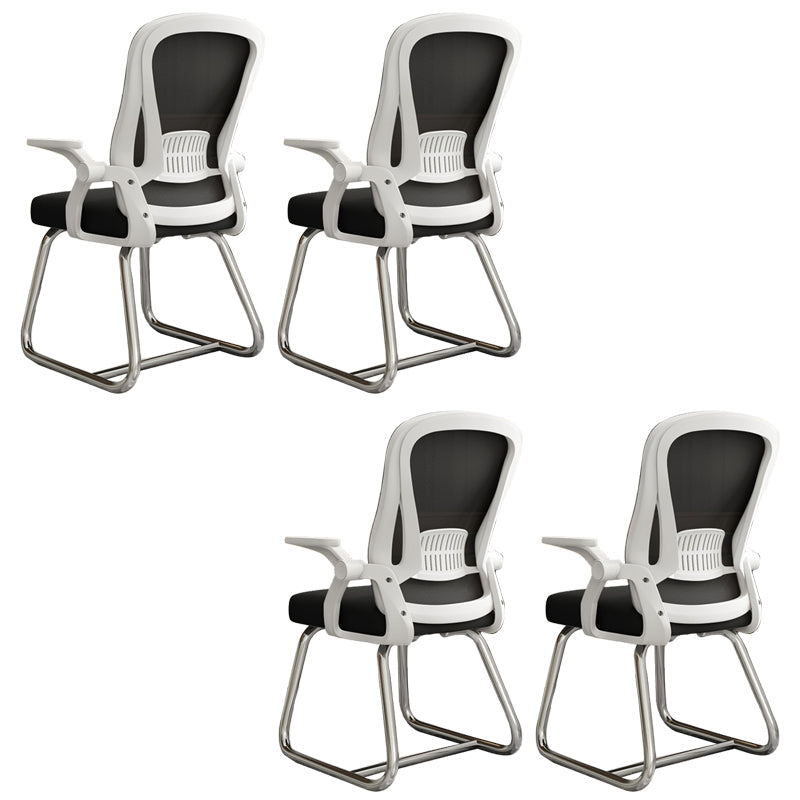 Chaise de bureau moderne chaise en maille à bras fixes avec dos respirant