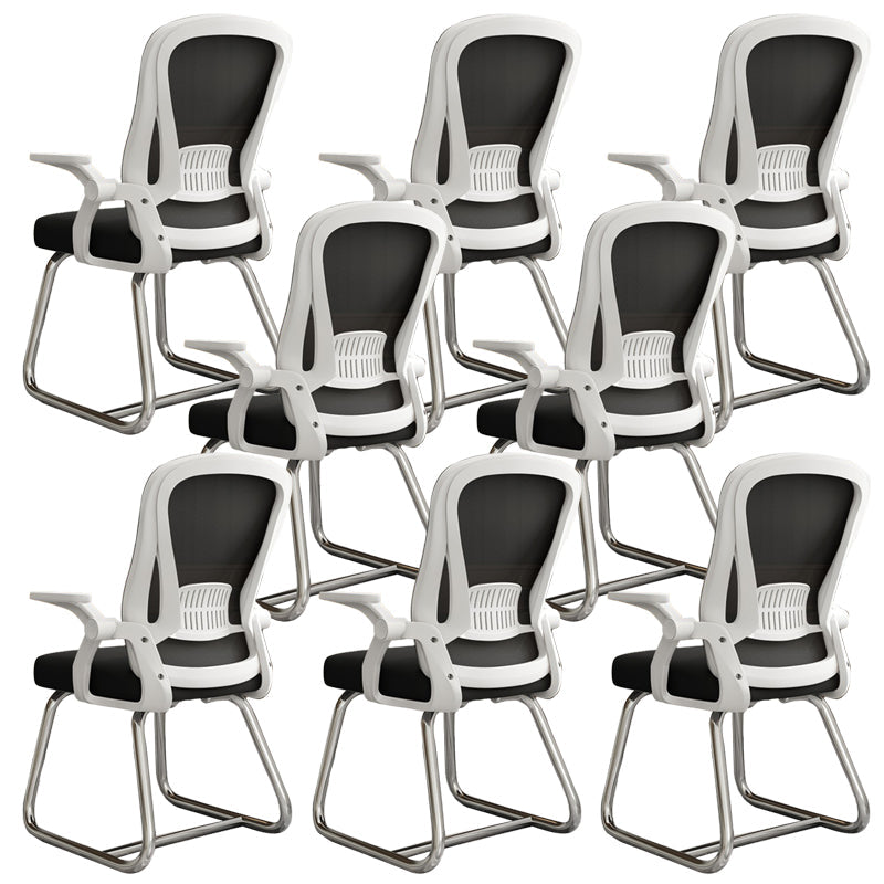 Chaise de bureau moderne chaise en maille à bras fixes avec dos respirant