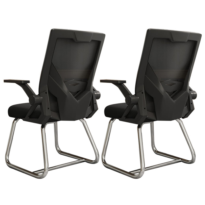 Chaise de bureau moderne chaise en maille à bras fixes avec dos respirant