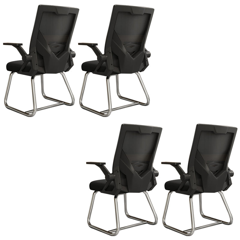 Chaise de bureau moderne chaise en maille à bras fixes avec dos respirant