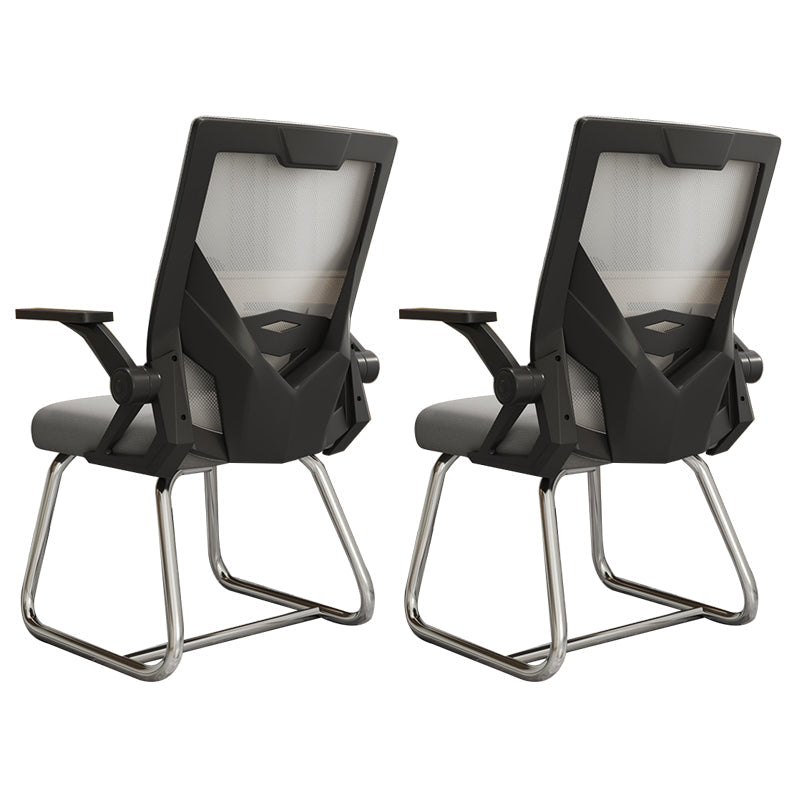 Chaise de bureau moderne chaise en maille à bras fixes avec dos respirant