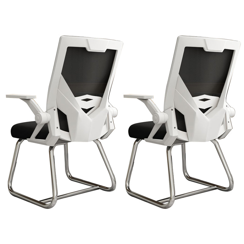 Chaise de bureau moderne chaise en maille à bras fixes avec dos respirant