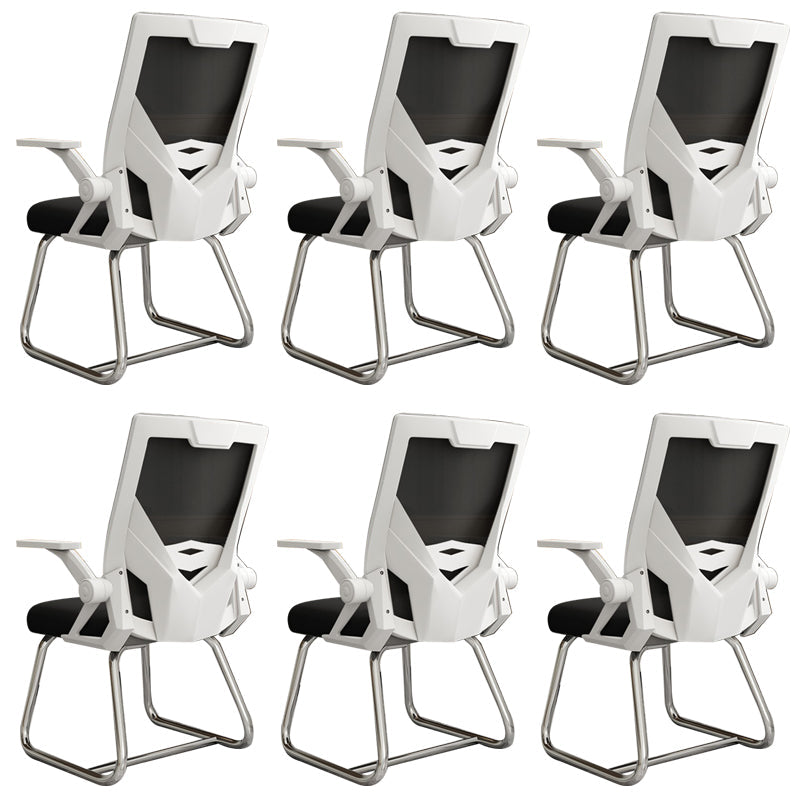 Chaise de bureau moderne chaise en maille à bras fixes avec dos respirant