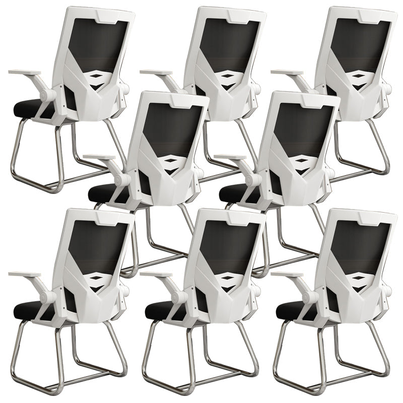 Chaise de bureau moderne chaise en maille à bras fixes avec dos respirant