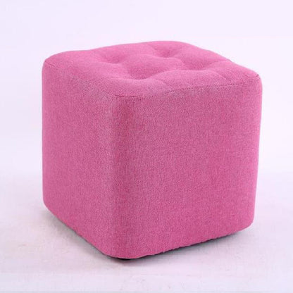 Moderna otomana de algodón otomano de algodón resistente a la cuadrícula tapizada otomana de mechones tapizados