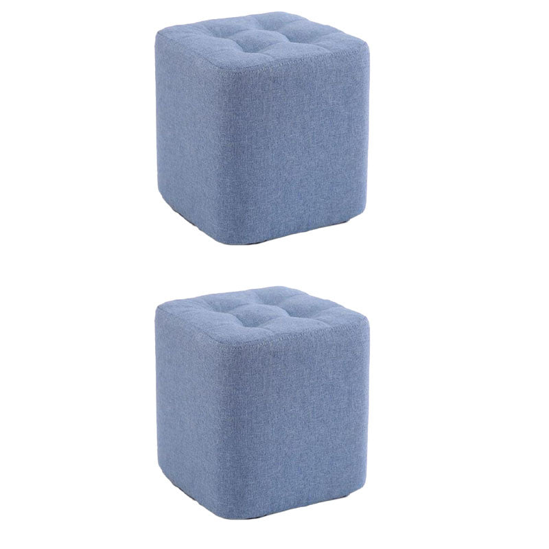 Moderna otomana de algodón otomano de algodón resistente a la cuadrícula tapizada otomana de mechones tapizados