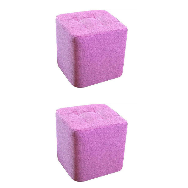 Moderna otomana de algodón otomano de algodón resistente a la cuadrícula tapizada otomana de mechones tapizados