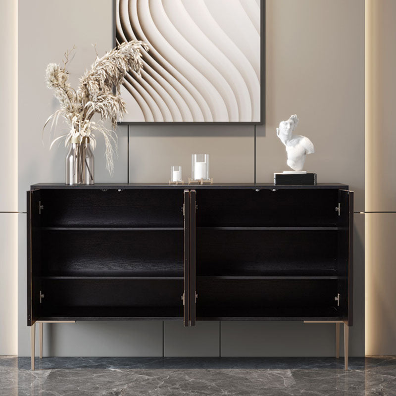 Glam Style Buffet Stand Engineered Wood Sideboard Buffet , 13.8" X 35.4" H Clearhalo 'buffet_sideboard' 'Buffets & Sideboards' 'furn' 'furn_buffet_sideboard' 'Furniture' 'Kitchen & Dining Furniture' 7293488