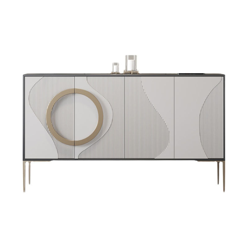 Glam Style Buffet Stand Engineered Wood Sideboard Buffet , 13.8" X 35.4" H Clearhalo 'buffet_sideboard' 'Buffets & Sideboards' 'furn' 'furn_buffet_sideboard' 'Furniture' 'Kitchen & Dining Furniture' 7293489