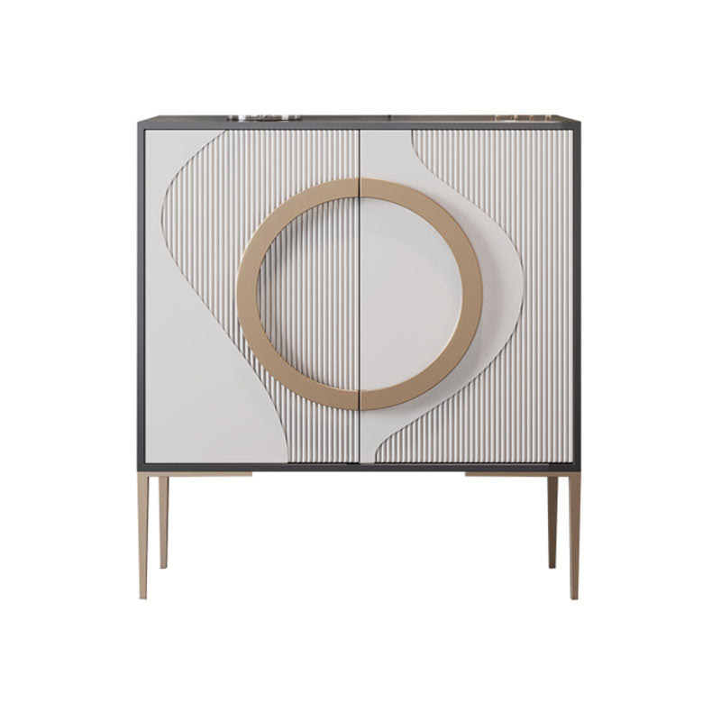 Glam Style Buffet Stand Engineered Wood Sideboard Buffet , 13.8" X 35.4" H Clearhalo 'buffet_sideboard' 'Buffets & Sideboards' 'furn' 'furn_buffet_sideboard' 'Furniture' 'Kitchen & Dining Furniture' 7293492