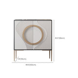 Glam Style Buffet Stand Engineered Wood Sideboard Buffet , 13.8" X 35.4" H Clearhalo 'buffet_sideboard' 'Buffets & Sideboards' 'furn' 'furn_buffet_sideboard' 'Furniture' 'Kitchen & Dining Furniture' 7293495