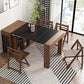 Adjustable Dining Table Wooden Dining Table with Storage for Dining Room