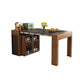 Adjustable Dining Table Wooden Dining Table with Storage for Dining Room