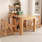 Adjustable Dining Table Wooden Dining Table with Storage for Dining Room