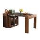 Adjustable Dining Table Wooden Dining Table with Storage for Dining Room