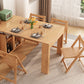 Adjustable Dining Table Wooden Dining Table with Storage for Dining Room