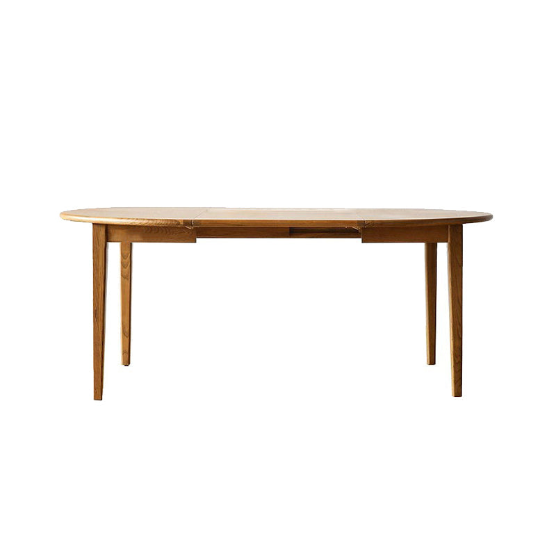 Extendable Dining Table Solid Wood Dining Table for Dining Room Walnut 43.3"L x 43.3"W x 29.5"H Without Chairs Clearhalo 'Dining Tables & Seating' 'Dining Tables' 'dining_table' 'furn' 'furn_dining_table' 'Furniture' 'Kitchen & Dining Furniture' 7293724