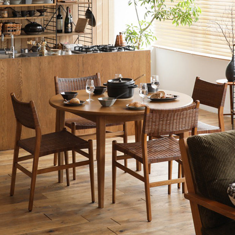 Extendable Dining Table Solid Wood Dining Table for Dining Room Clearhalo 'Dining Tables & Seating' 'Dining Tables' 'dining_table' 'furn' 'furn_dining_table' 'Furniture' 'Kitchen & Dining Furniture' 7293725