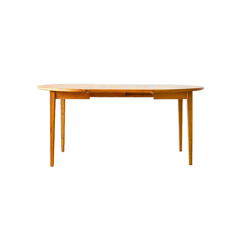 Extendable Dining Table Solid Wood Dining Table for Dining Room Natural 35.4"L x 35.4"W x 29.5"H Without Chairs Clearhalo 'Dining Tables & Seating' 'Dining Tables' 'dining_table' 'furn' 'furn_dining_table' 'Furniture' 'Kitchen & Dining Furniture' 7293726