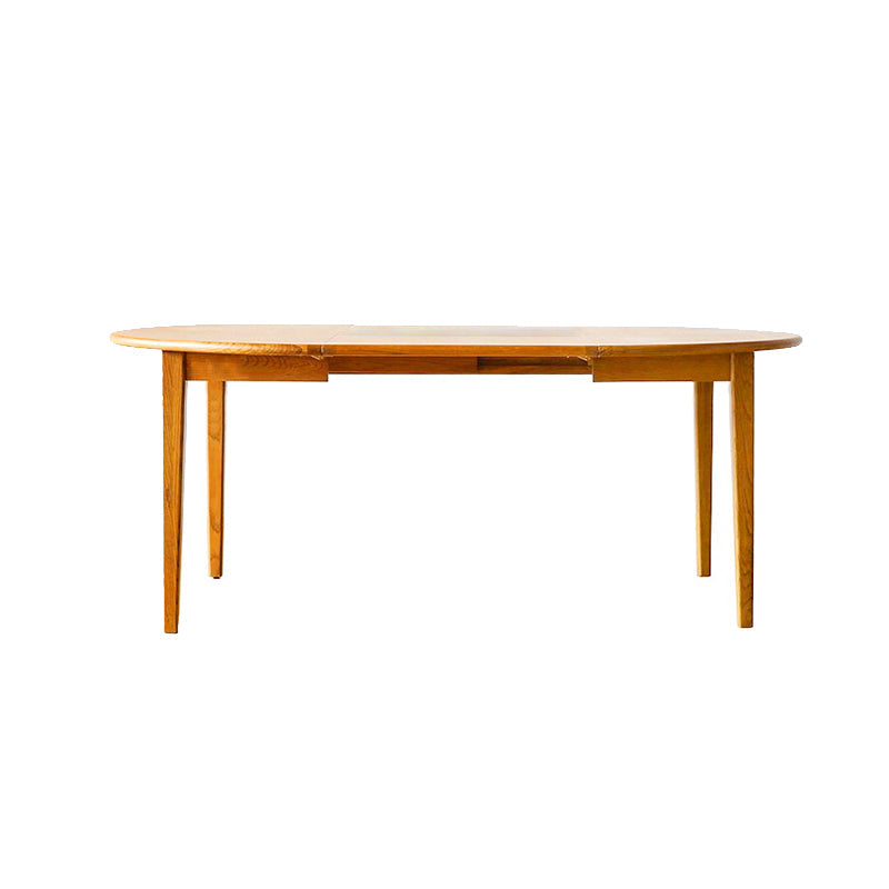 Extendable Dining Table Solid Wood Dining Table for Dining Room Natural 43.3"L x 43.3"W x 29.5"H Without Chairs Clearhalo 'Dining Tables & Seating' 'Dining Tables' 'dining_table' 'furn' 'furn_dining_table' 'Furniture' 'Kitchen & Dining Furniture' 7293728