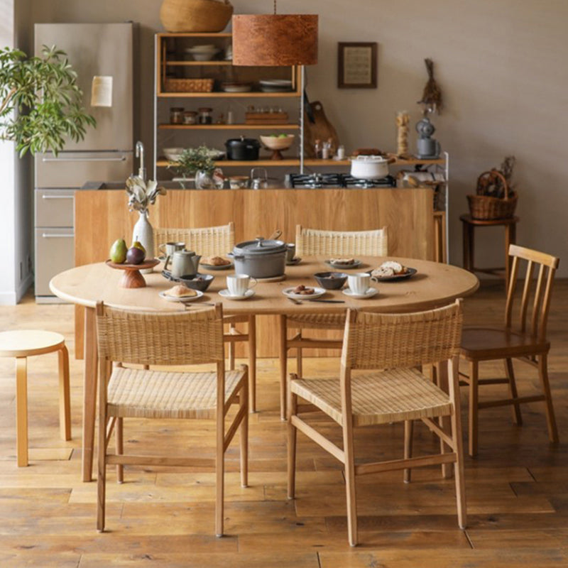 Extendable Dining Table Solid Wood Dining Table for Dining Room Clearhalo 'Dining Tables & Seating' 'Dining Tables' 'dining_table' 'furn' 'furn_dining_table' 'Furniture' 'Kitchen & Dining Furniture' 7293729