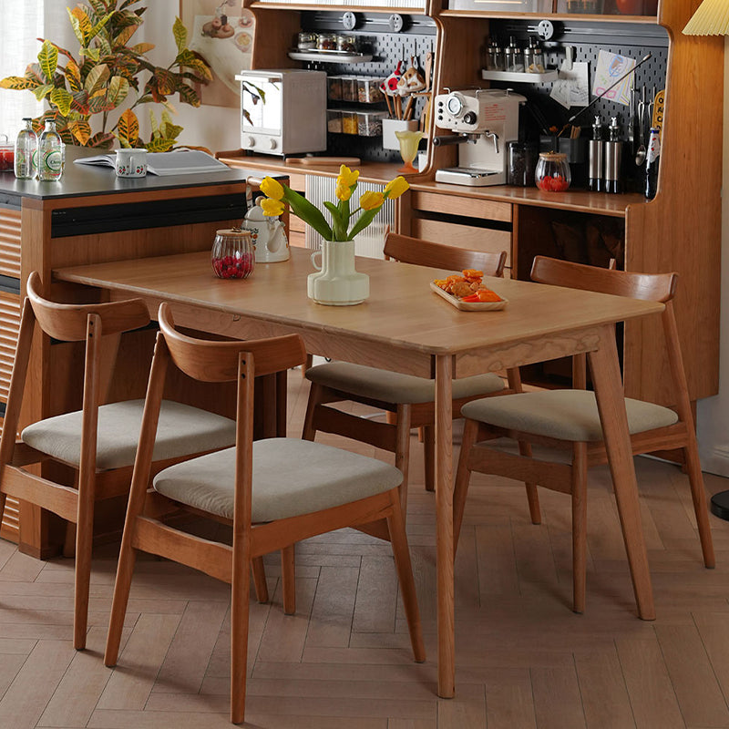 Modern Extendable Dining Table Solid Wood Dining Table for Dining Room Clearhalo 'Dining Tables & Seating' 'Dining Tables' 'dining_table' 'furn' 'furn_dining_table' 'Furniture' 'Kitchen & Dining Furniture' 7293740