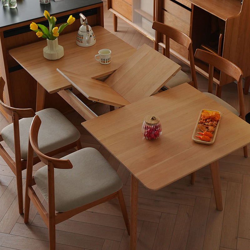 Modern Extendable Dining Table Solid Wood Dining Table for Dining Room Clearhalo 'Dining Tables & Seating' 'Dining Tables' 'dining_table' 'furn' 'furn_dining_table' 'Furniture' 'Kitchen & Dining Furniture' 7293741