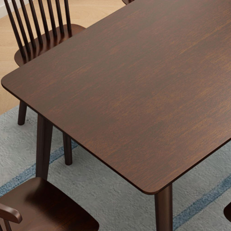Brown Rectangle Dining Table Solid Wood Dining Table for Dining Room Clearhalo 'Dining Tables & Seating' 'Dining Tables' 'dining_table' 'furn' 'furn_dining_table' 'Furniture' 'Kitchen & Dining Furniture' 7293759