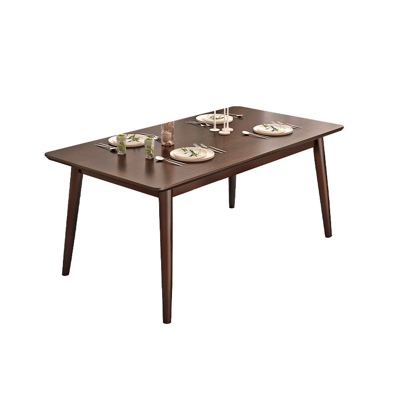 Brown Rectangle Dining Table Solid Wood Dining Table for Dining Room Clearhalo 'Dining Tables & Seating' 'Dining Tables' 'dining_table' 'furn' 'furn_dining_table' 'Furniture' 'Kitchen & Dining Furniture' 7293760