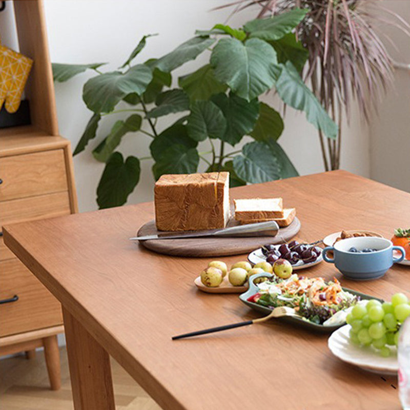 Mesa de comedor moderna con caballete, mesa de comedor de madera maciza para comedor