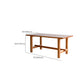 Mesa de comedor moderna con caballete, mesa de comedor de madera maciza para comedor