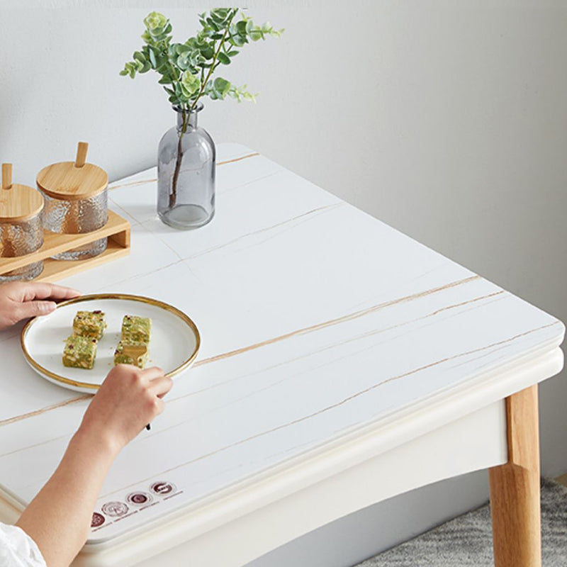 Modern Extendable Dining Table Sintered Stone Dining Table for Dining Room Clearhalo 'Dining Tables & Seating' 'Dining Tables' 'dining_table' 'furn' 'furn_dining_table' 'Furniture' 'Kitchen & Dining Furniture' 7293812
