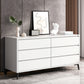 Contemporary Manufactured Wood Accent Chest Standard Straight Legs Accent Chest 54.3"L x 15.7"W x 29.5"H White Clearhalo 'Cabinets & Chests' 'cabinets_chests' 'furn' 'furn_cabinets_chests' 'Furniture' 'Living Room Furniture' 7293856