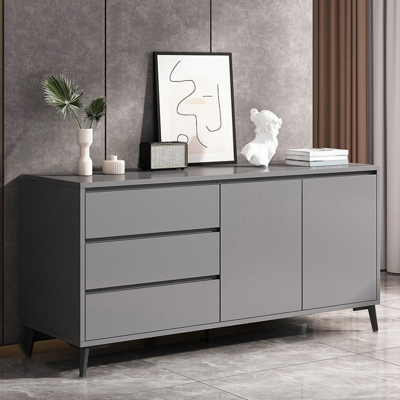 Contemporary Manufactured Wood Accent Chest Standard Straight Legs Accent Chest 55"L x 16"W x 30"H Grey Clearhalo 'Cabinets & Chests' 'cabinets_chests' 'furn' 'furn_cabinets_chests' 'Furniture' 'Living Room Furniture' 7293863