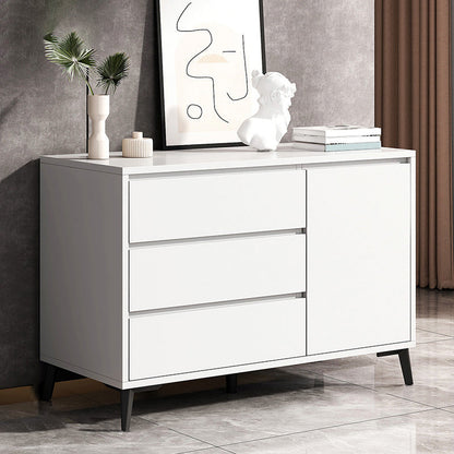 Contemporary Manufactured Wood Accent Chest Standard Straight Legs Accent Chest 39.4"L x 15.7"W x 29.5"H White Clearhalo 'Cabinets & Chests' 'cabinets_chests' 'furn' 'furn_cabinets_chests' 'Furniture' 'Living Room Furniture' 7293865